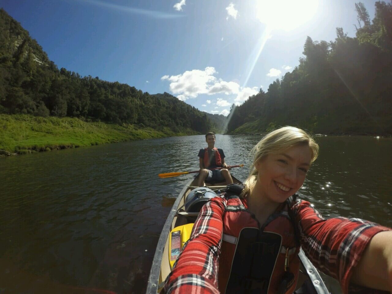 Still smiling on the Wanganui River! 